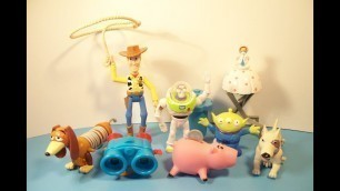 '1996 DISNEY\'S TOY STORY BURGER KING SET OF 8 KIDS MEAL TOY\'S VIDEO REVIEW'
