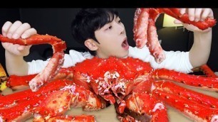 'ASMR MUKBANG | 직접 만든 대왕 블루 킹크랩 4KG 해물찜 먹방 & 레시피 KING CRAB, SEAFOOD KOREAN FOOD EATING'