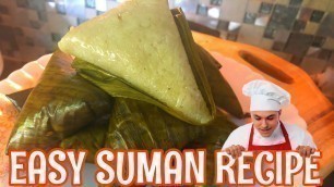 'HOW TO COOK SUMAN MALAGKIT | GLUTINOUS RICE | FILIPINO DELICACY | INDAY TEF #suman #indaytef'