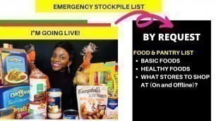 'Emergency Stockpile Food List During the Pandemic'