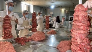 'Doner Kebab Factory  How it\'s Made Doner Kebab | Food Factory iranian food | persian food | دنر کباب'