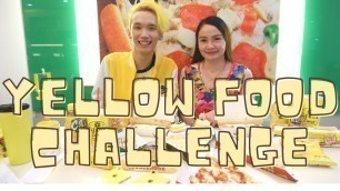 'EATING YELLOW FOOD CHALLENGE WHILE KWENTUHAN WITH ALL YELLOW JOSH'