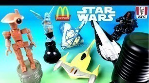 'DISNEY STAR WARS McDonald\'s Happy Meal Toy Vs RARE KFC 1999 Episode 1 Full Set 6 Collection Review'