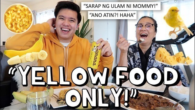 '\"EATING YELLOW FOOD FOR 24 HOURS!!\" 