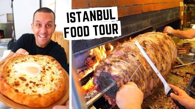 'TURKISH FOOD TOUR | Best TURKISH FOOD in Istanbul, Turkey- Pide + Kebab | What TO EAT IN ISTANBUL'