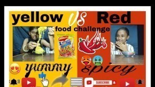 'Red vs Yellow Food Switchup Challenge ❤️