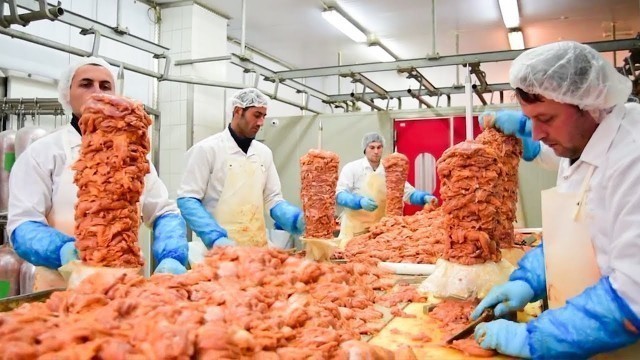 'Doner Kebab Factory - How it\'s Made Doner Kebab | Food Factory'