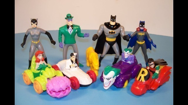 '1993 McDONALD\'S BATMAN THE ANIMATED SERIES SET OF 8 HAPPY MEAL TOY REVIEW'