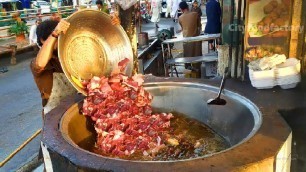 'Badami Kabuli Pulao Recipe | Huge Beef Rice Prepared | Full Fire Namkeen Gosht Pulao Recipe'