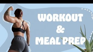 'Workout & Meal Prep With Me - Sunday Vlog - Beginner Bodybuilding Meal Prep'
