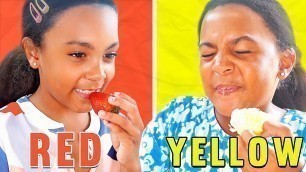'Eating ONE COLOR Food For 24 Hours!'