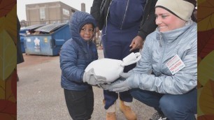 'Local organizations delivered thousands of free turkey, food, PPE to residents Saturday'
