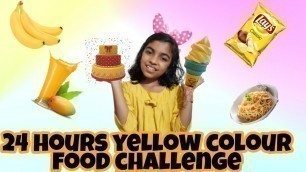 'I ate Only YELLOW FOOD for 24-hours |  yellow food challenge | funny malyalam #foodchallenge'