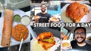 'LIVING ON STREET FOOD FOR 24 HOURS CHALLENGE'
