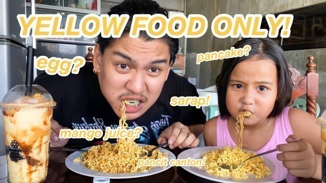 'EATING YELLOW FOOD FOR 24HRS!! INASAR KO SI CHLOE!! | Grae and Chloe'