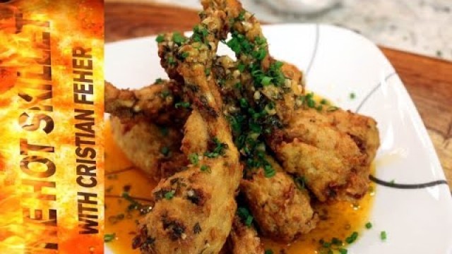 'How to cook frog legs buffalo style | Bizzare foods with Chef Cristian on The Hot Skillet'