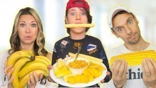 'We only ate YELLOW FOODS for 24 HOURS! *food eating challenge'