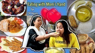 'I only ate food with MOMs Hand For 24 Hours | Food challenge| Valentines Day Special'