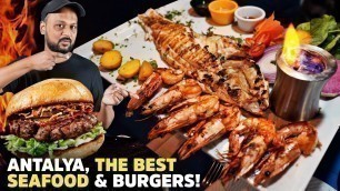 'Grilled Fish & Prawns | Skull Street Food | The Best SeaFood, Ultimate Burgers | Antalya, Turkey'