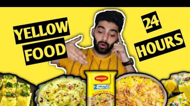 'We only ate YELLOW FOOD for 24 Hours Challenge | Food Challenge | | Mr& Mrs Manchanda |'