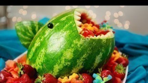 'How to Make a Watermelon Shark Fruit Salad!'