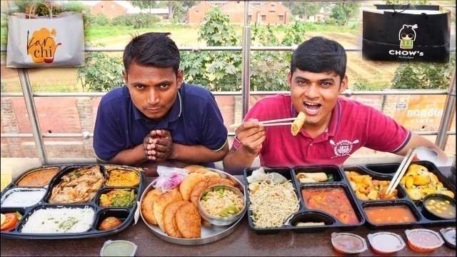 'Indian Vs Korean Food Eating Challenge | Indian & Korean Street Food Challenge | Food Challenge'