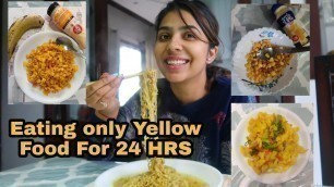 '24 hour yellow food challenge | Styledbymohini'