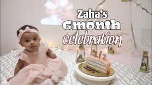 'Zaha\'s half birth day photoshoot | 6 month photoshoot | FOOD TECH TRAVEL | birth day party'