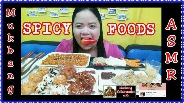 'Mukbang Spicy Foods / Samyang 2x Spicy Noodles + Jumeok-bap (Korean rice balls) + Yangnyeom Chicken'